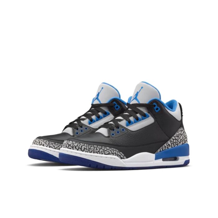 NIKE AIR JORDAN 3 RETRO SPORT BLUE 136064 007 - Image 4