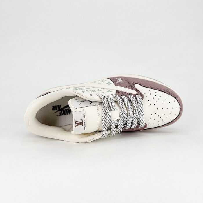 NIKE AIR JORDAN 1 LOW X TRAVIS SCOTT X LOUIS VUITTON WHITE GREY SJ2068 105 - Image 5