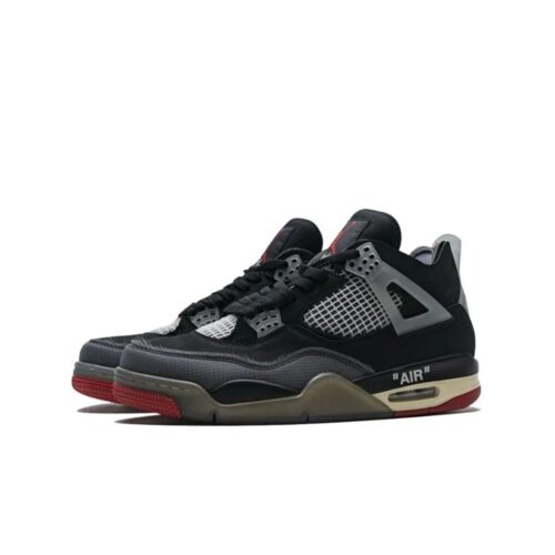 NIKE AIR JORDAN 4 RETRO X OFF WHITE BRED CV9388 001 - Image 4