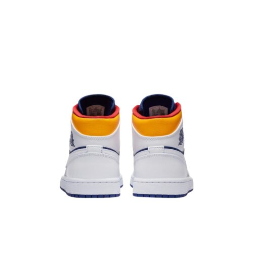 NIKE AIR JORDAN 1 MID WHITE DEEP ROYAL BLUE 554724 131 - Image 5