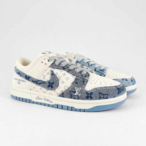 NIKE SB DUNK LOW X LOUIS VUITTON WHITE BLUE MONOGRAM CH8311 237 - Image 6