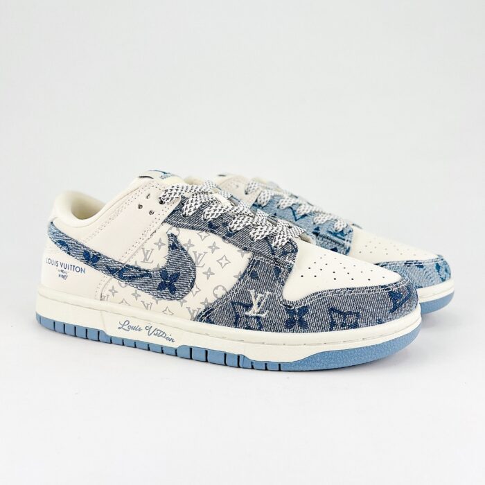 NIKE SB DUNK LOW X LOUIS VUITTON WHITE BLUE MONOGRAM CH8311 237 - Image 6