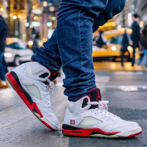 On-foot of the Air Jordan 5