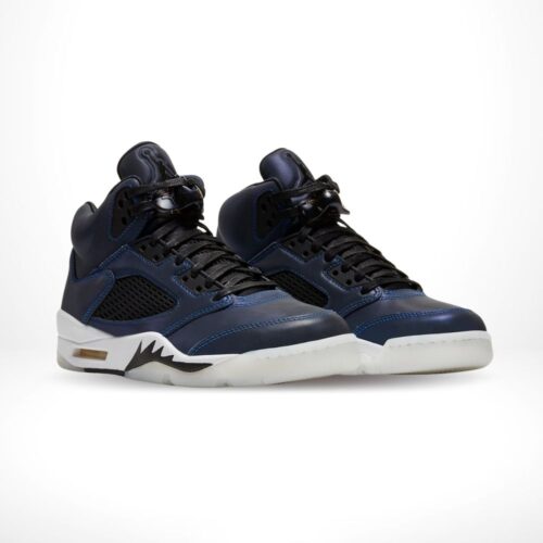 Angled front view of a full pair of Air Jordan 5