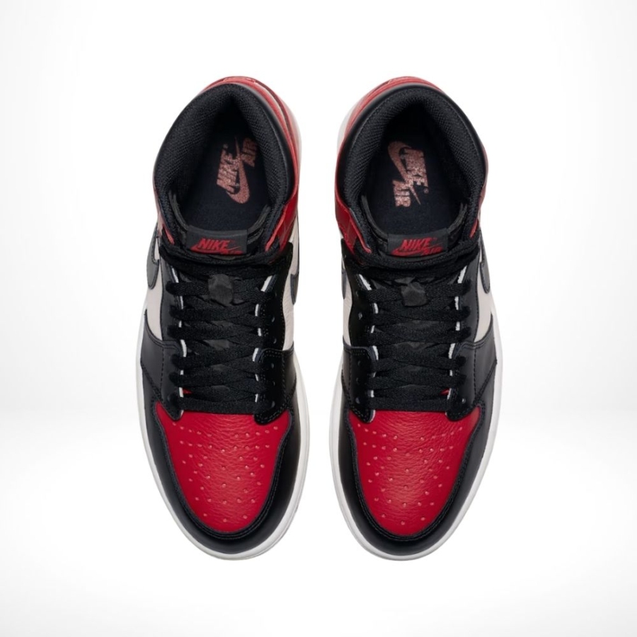 Top-down view of the Air Jordan 1