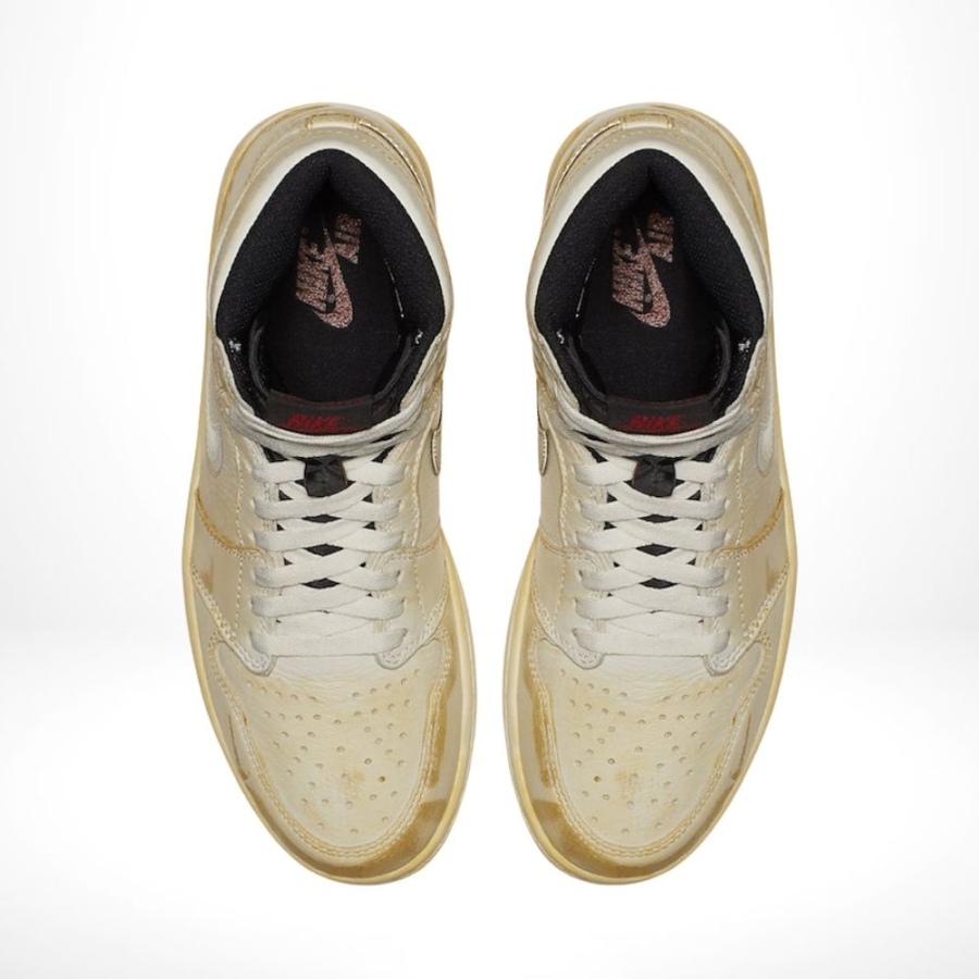 Top-down view of the Air Jordan 1