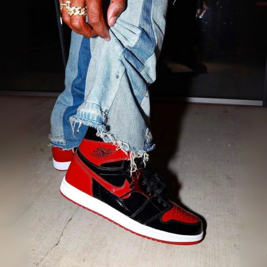 On-foot of the Air Jordan 1
