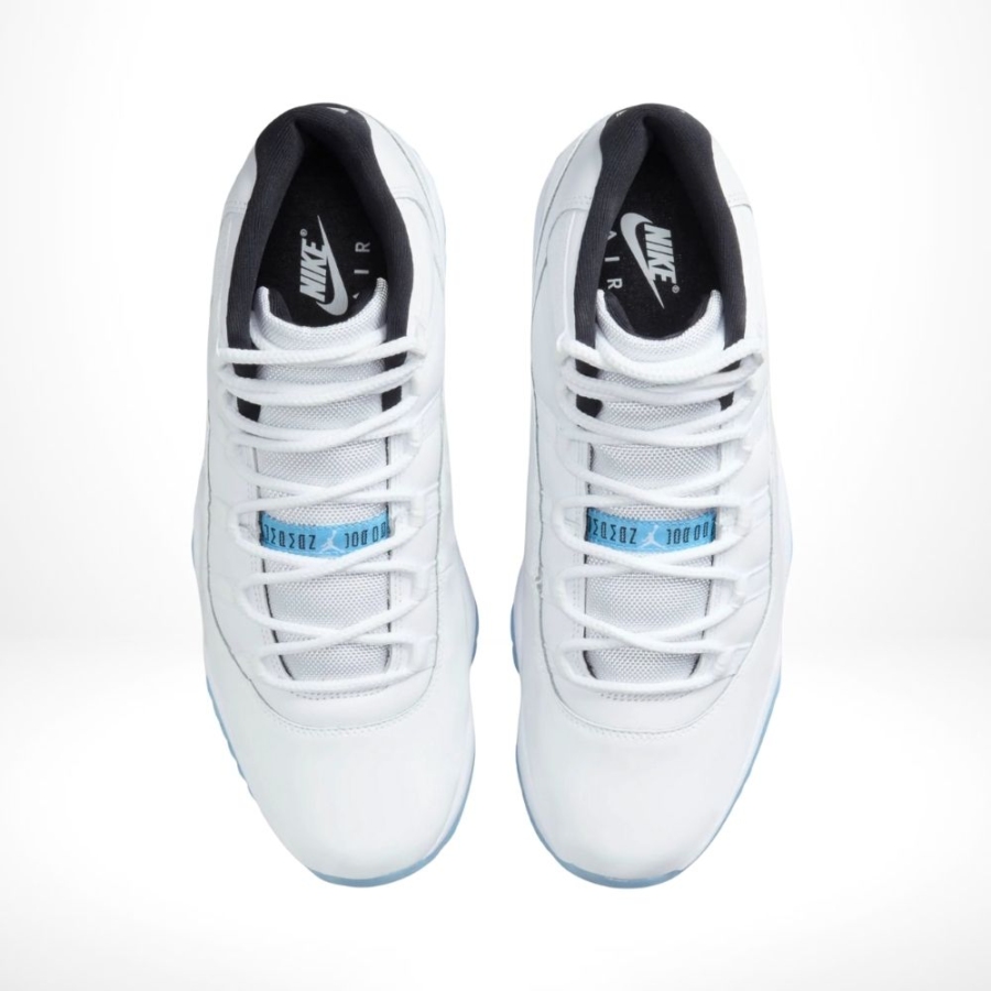Top-down view of the Air Jordan 11