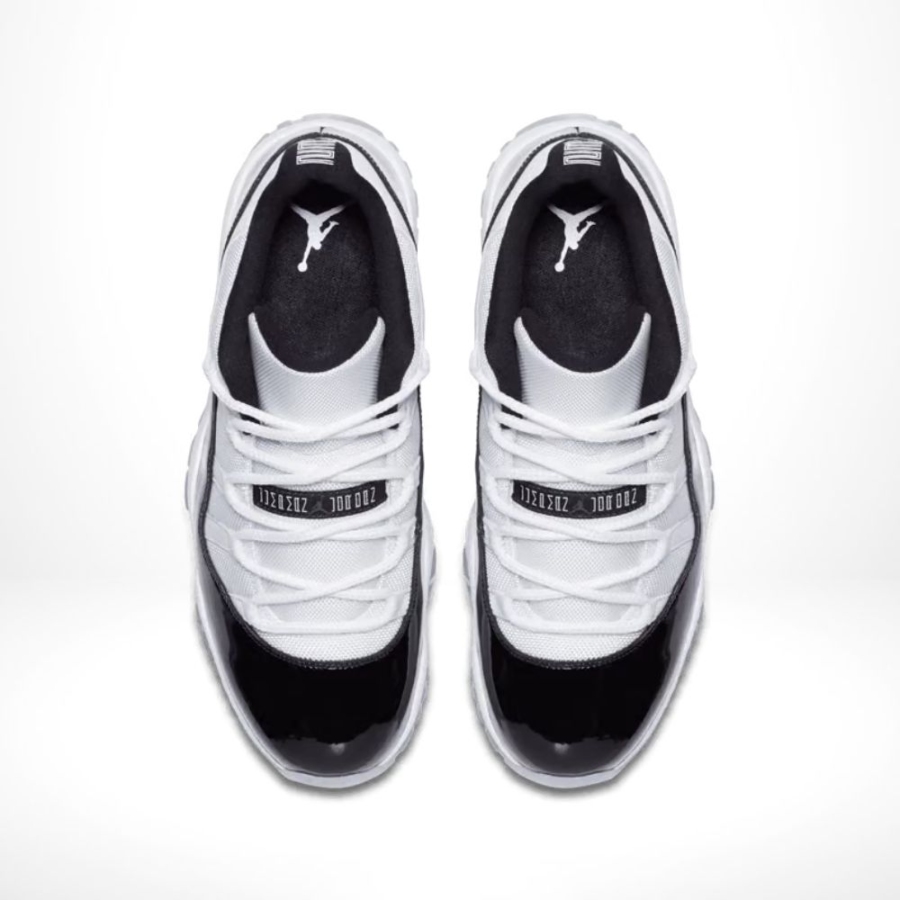 Top-down view of the Air Jordan 11