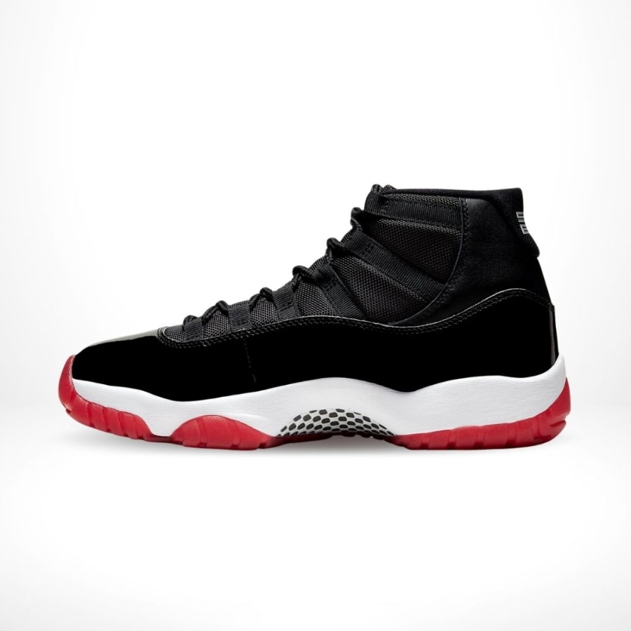 Medial side view of the Air Jordan 11