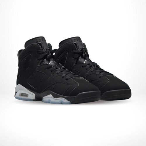 Angled front view of a full pair of Air Jordan 6