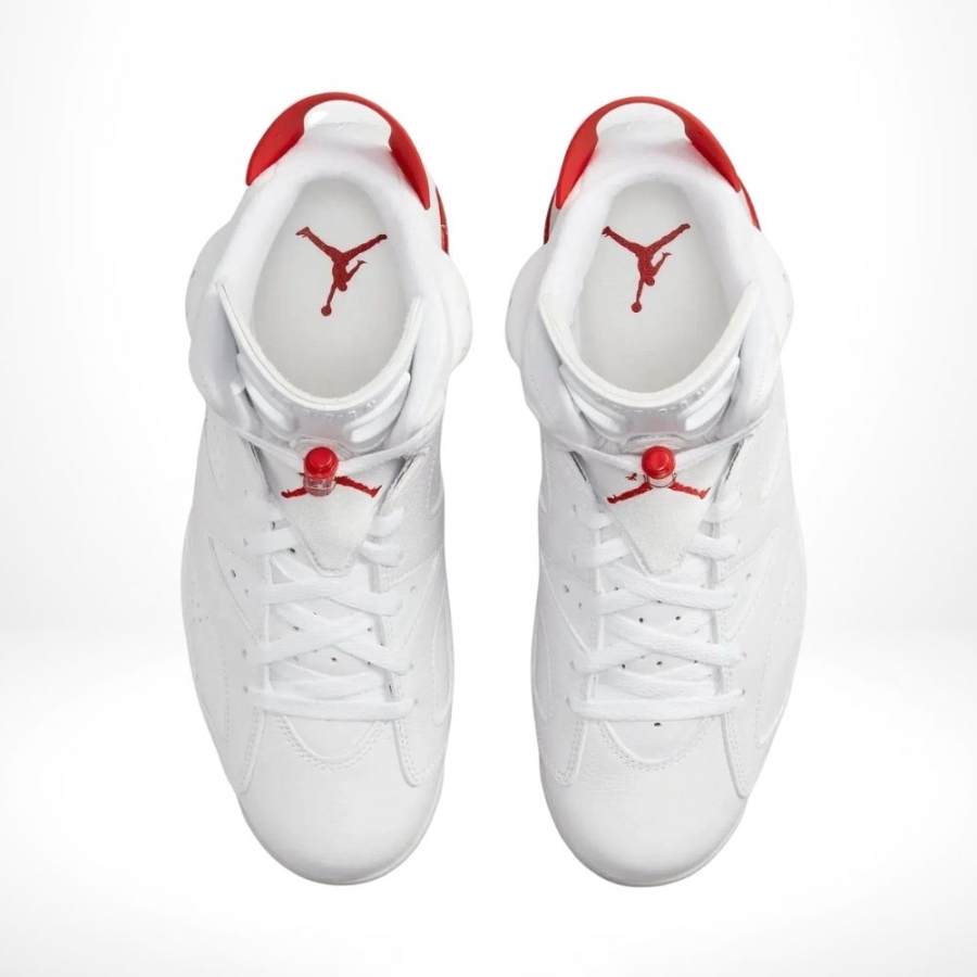 Top-down view of the Air Jordan 6