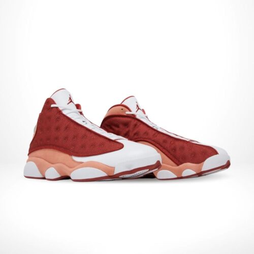 Angled front view of a full pair of Air Jordan 13