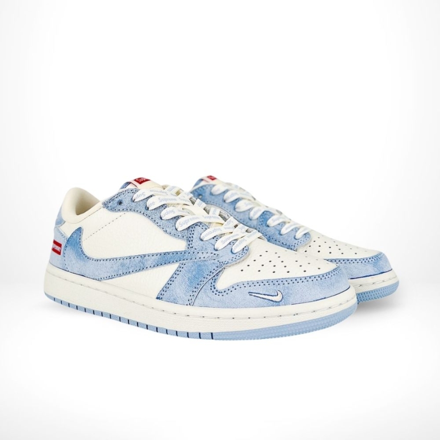 Air Jordan 1 Low X Travis Scott X Supreme Blue White - Image 2