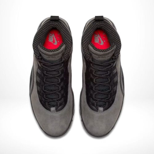 Top-down view of the Air Jordan 10