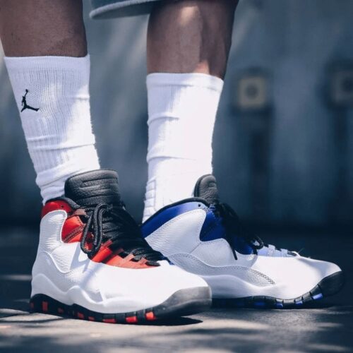 On-foot of the Air Jordan 10