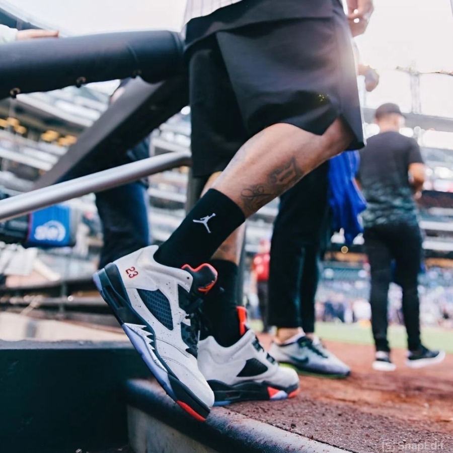 On-foot of the Air Jordan 5