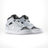 Angled front view of a full pair of Air Jordan 1