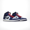 Angled front view of a full pair of Air Jordan 1