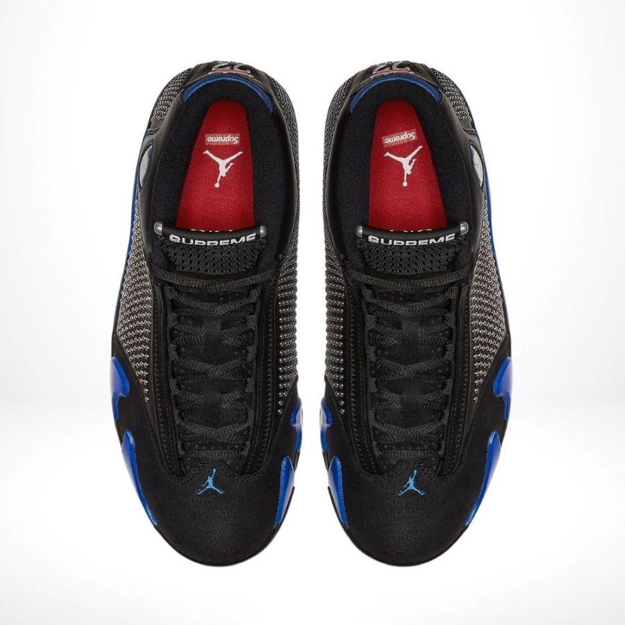 Top-down view of the Air Jordan 14
