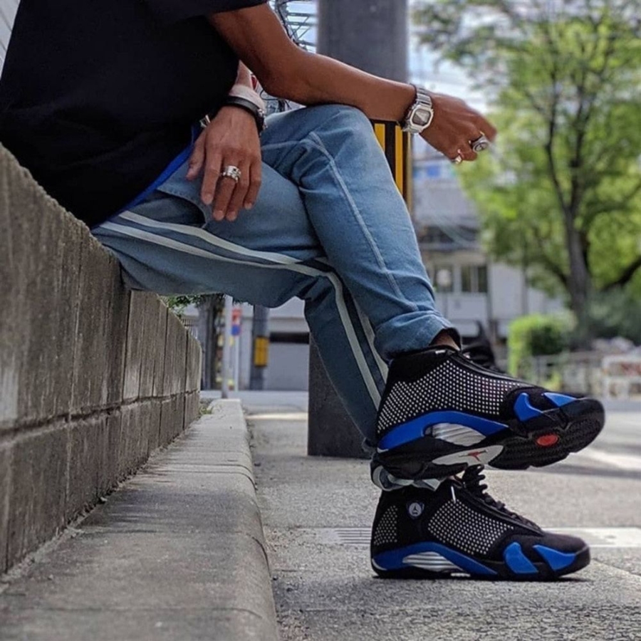 On-foot of the Air Jordan 14