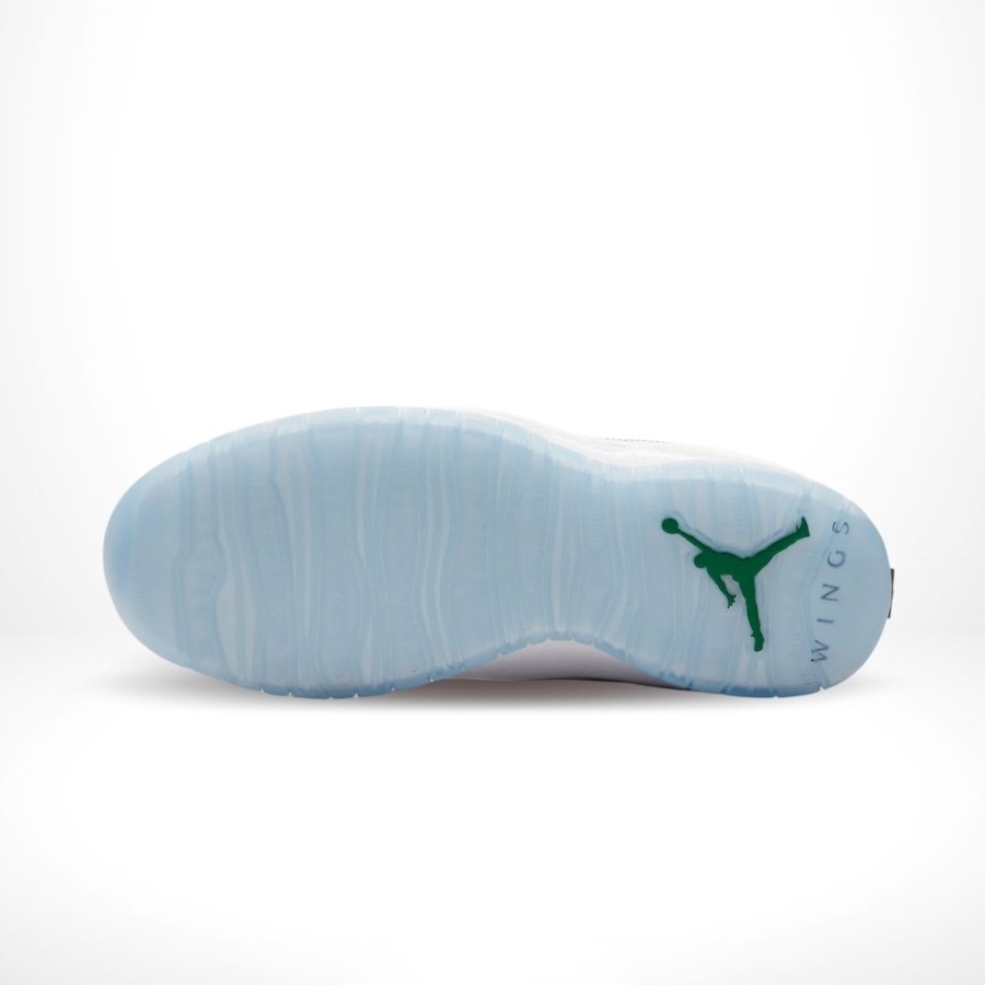 Bottom view of the Air Jordan 10