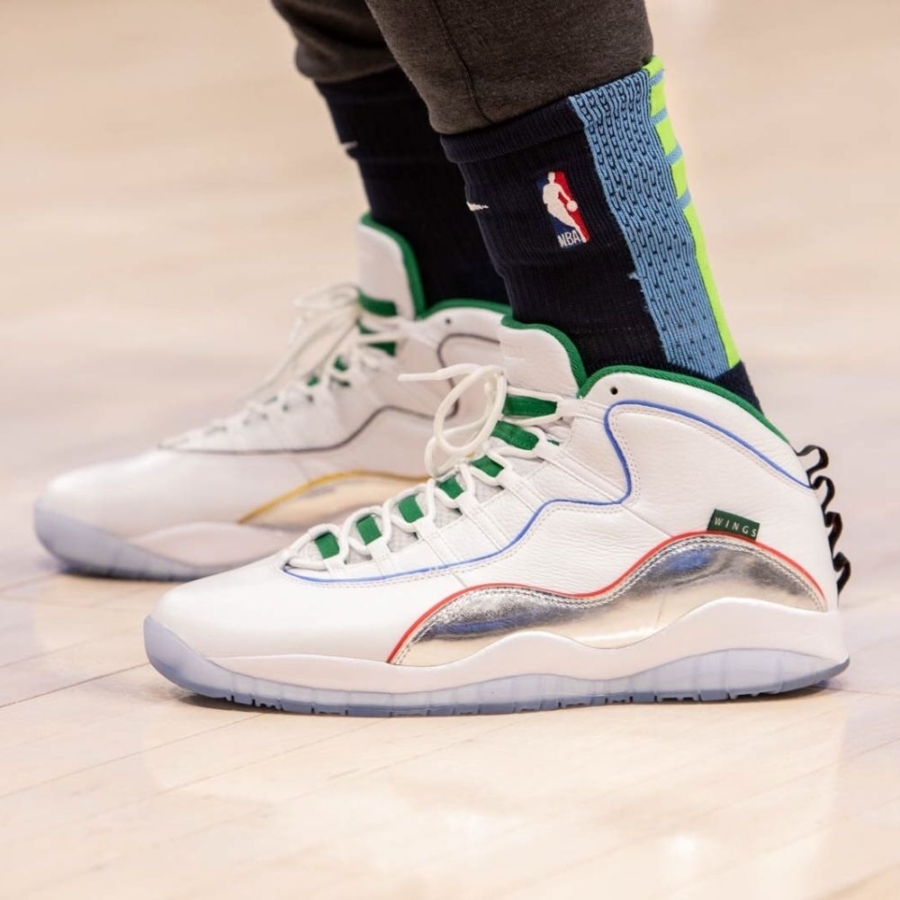 On-foot of the Air Jordan 10