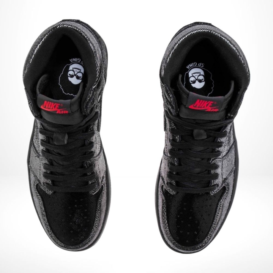Top-down view of the Air Jordan 1