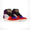 Angled front view of a full pair of Air Jordan 1