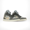 Angled front view of a full pair of Air Jordan 1