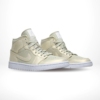 Angled front view of a full pair of Air Jordan 1