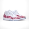 Angled front view of a full pair of Air Jordan 11