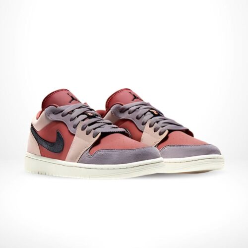 Angled front view of a full pair of Air Jordan 1