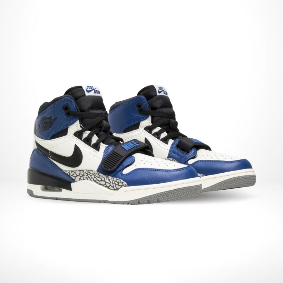 Angled front view of a full pair of Air Jordan Legacy 312