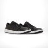 Angled front view of a full pair of Air Jordan 1