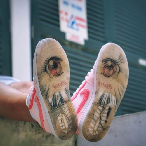 On-foot of the Air Jordan 1