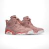 Angled front view of a full pair of Air Jordan 6