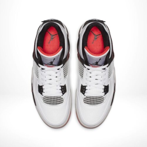 Top-down view of the Air Jordan 4