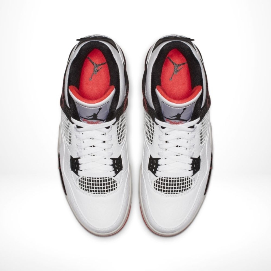 Top-down view of the Air Jordan 4