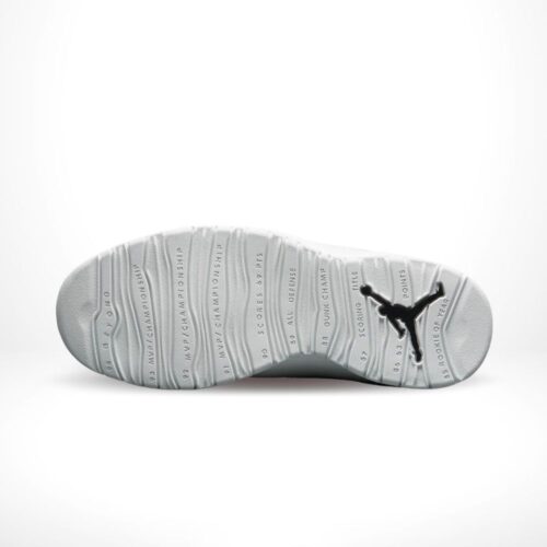 Bottom view of the Air Jordan 10