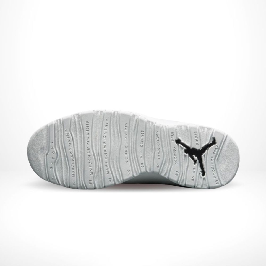 Bottom view of the Air Jordan 10