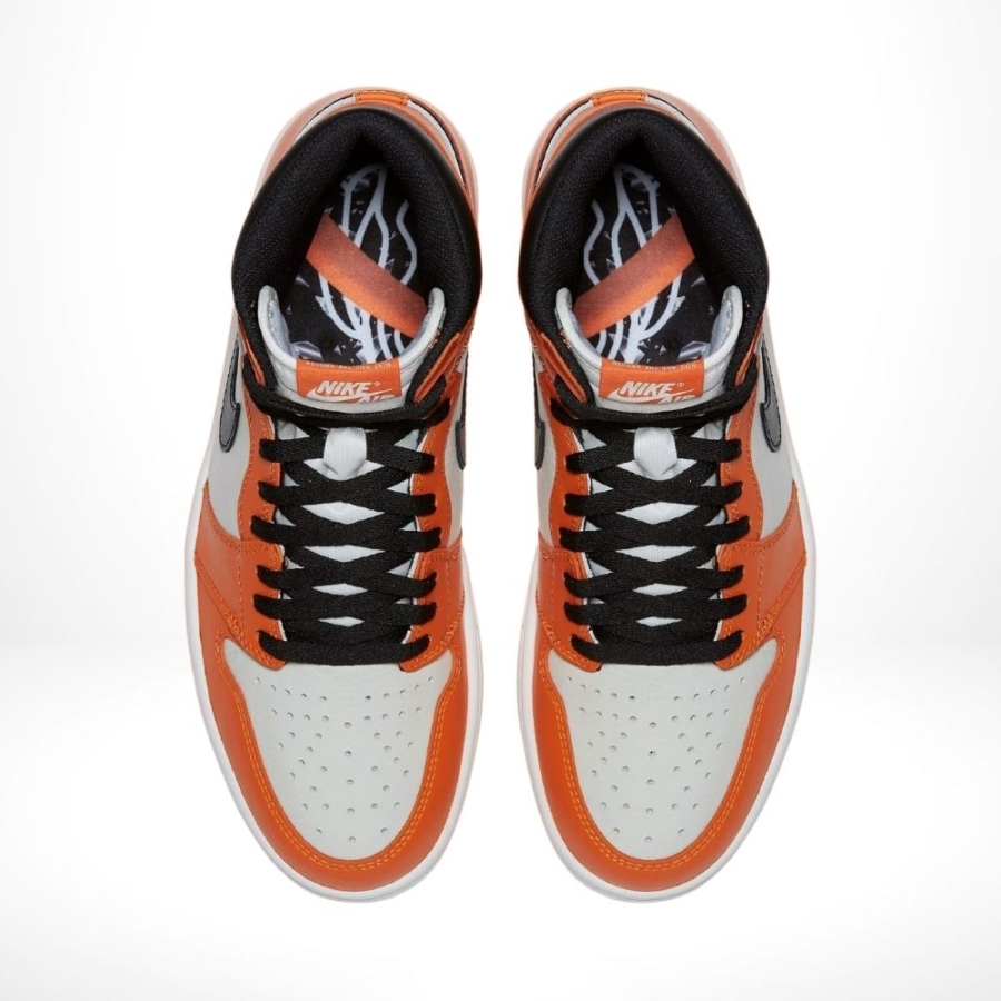 Top-down view of the Air Jordan 1