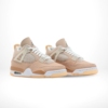 Angled front view of a full pair of Air Jordan 4