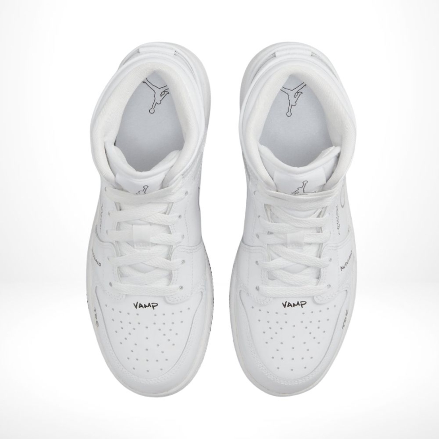 Top-down view of the Air Jordan 1