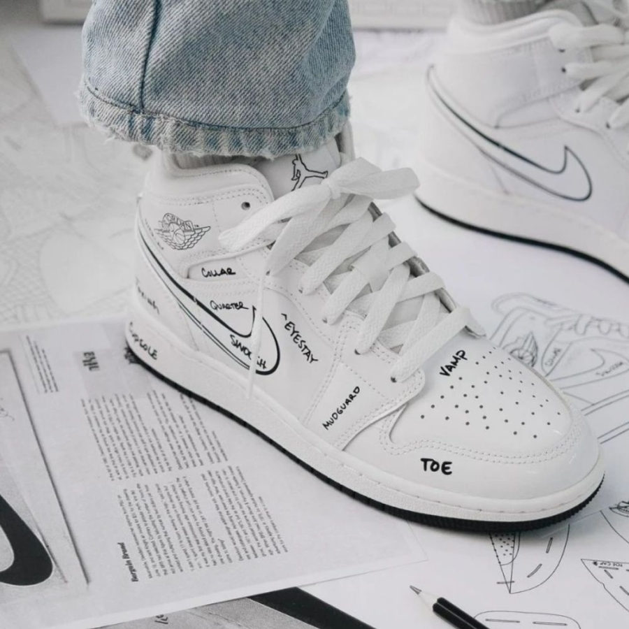 On-foot of the Air Jordan 1