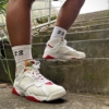 On-foot of the Air Jordan 7