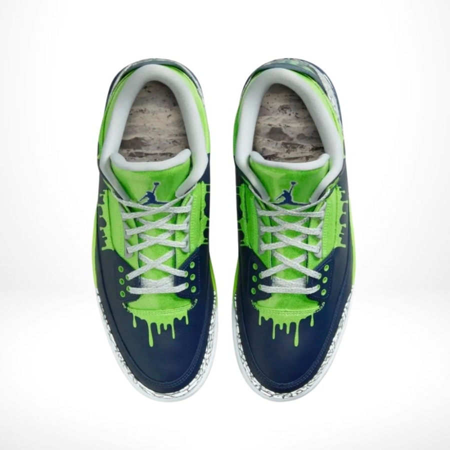 Top-down view of the Air Jordan 3