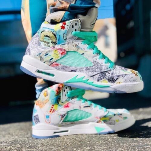 On-foot of the Air Jordan 5