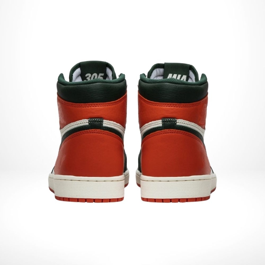 Rear view of the Air Jordan 1