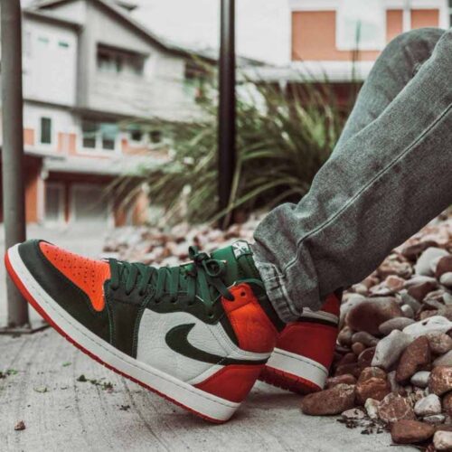 On-foot of the Air Jordan 1